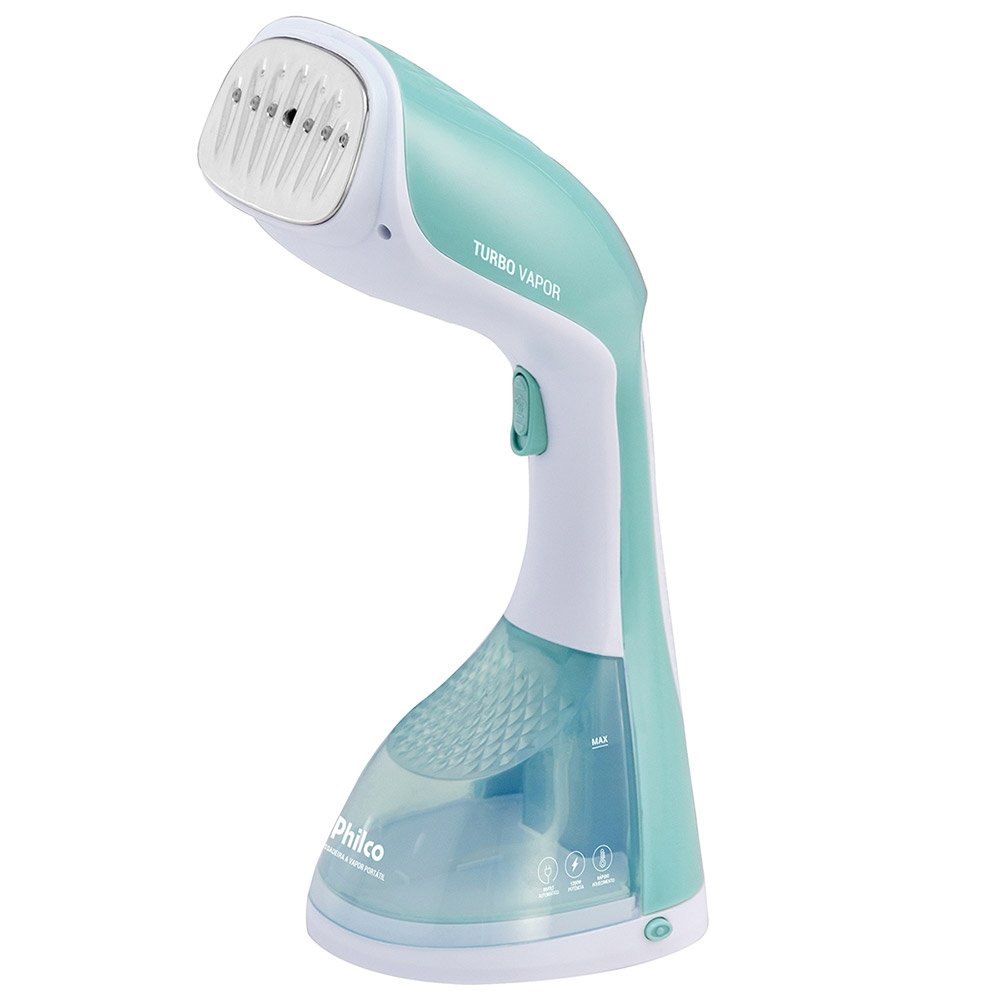 Passadeira à Vapor Philco PVP10VD Portátil, 220ml, Branco/Verde, Bivolt