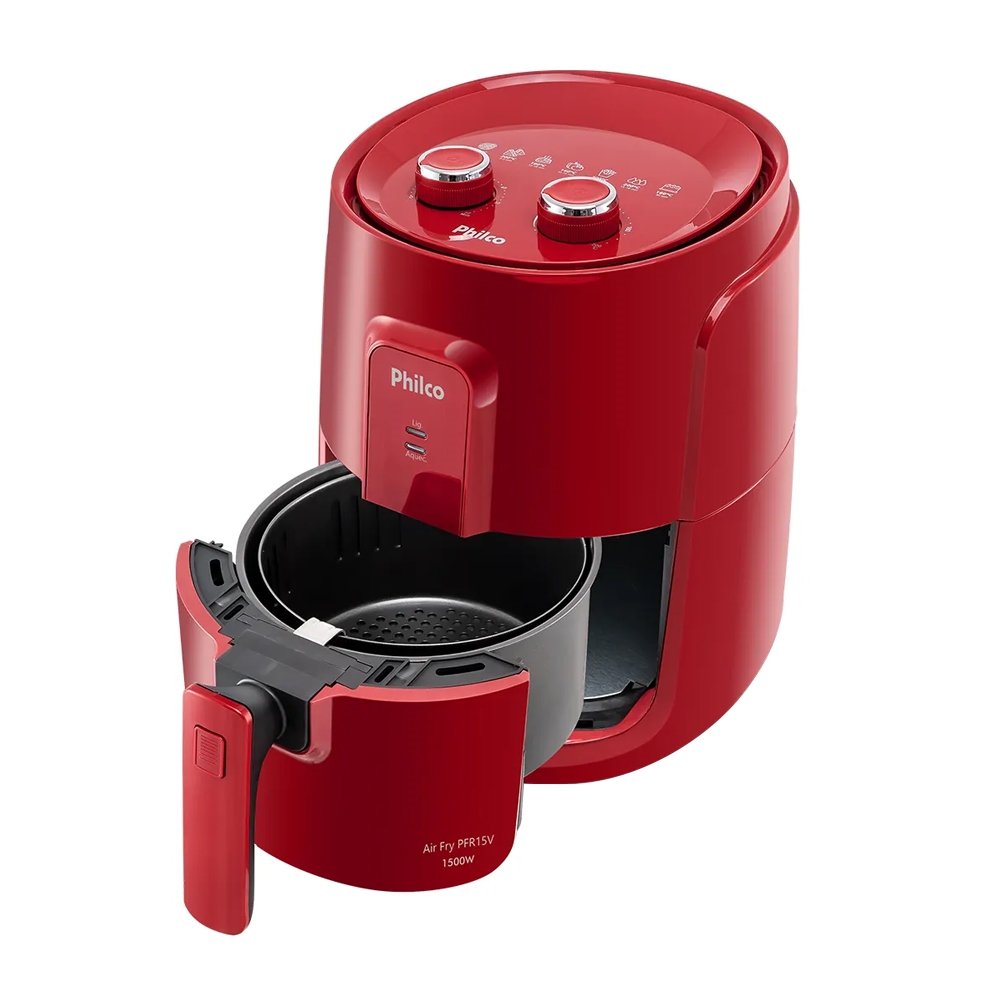 Fritadeira Air Fryer Philco PFR15V 1500W 4L Vermelho 110V