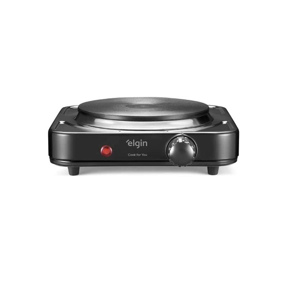 Fogão Elétrico Portátil Cooktop de Mesa 1 Boca 5 opções de temperatura 1000W Preto 110V Elgin