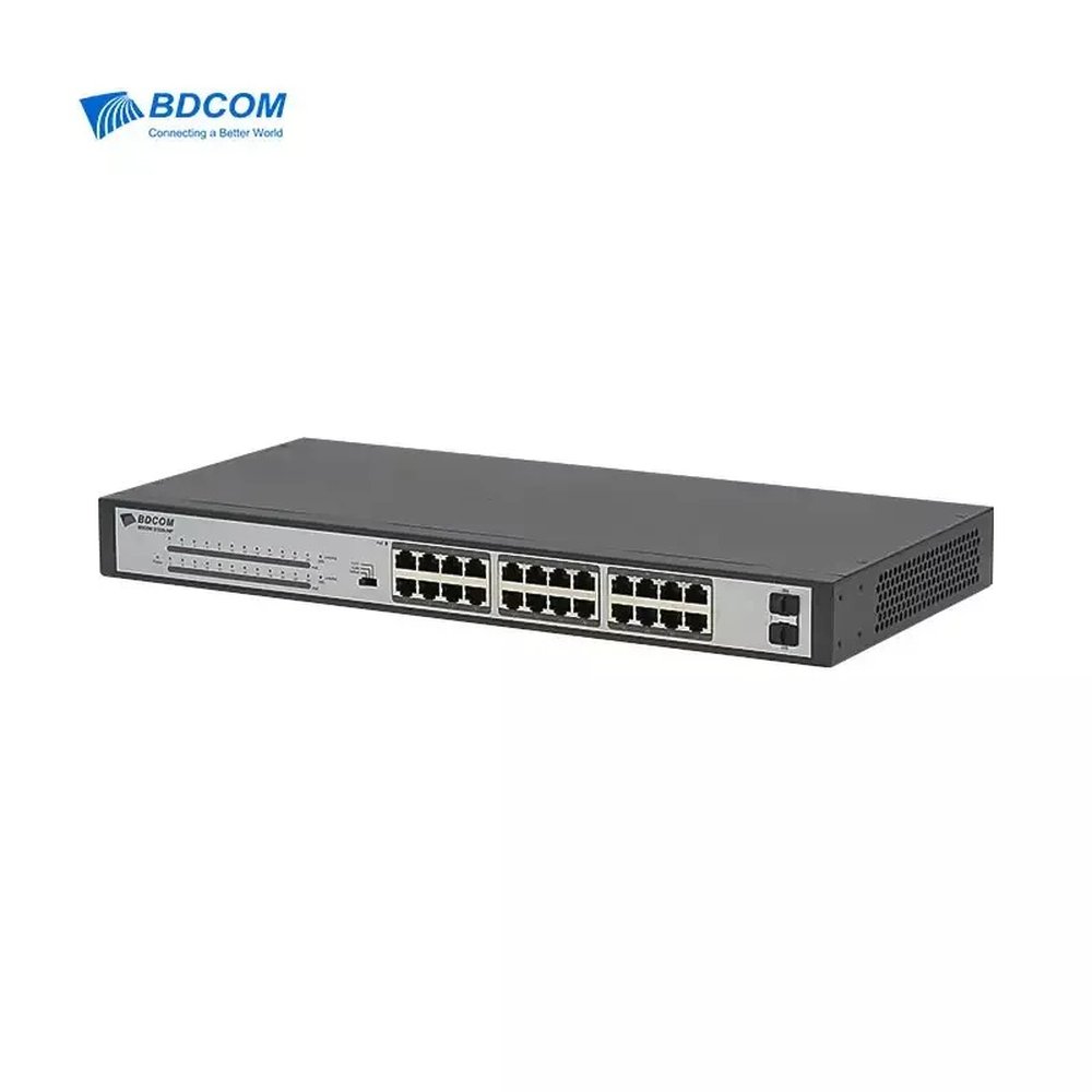 Switch 24 Portas + 2 SFP 10/100/1000 POE BDCOM S1526-24P Giga
