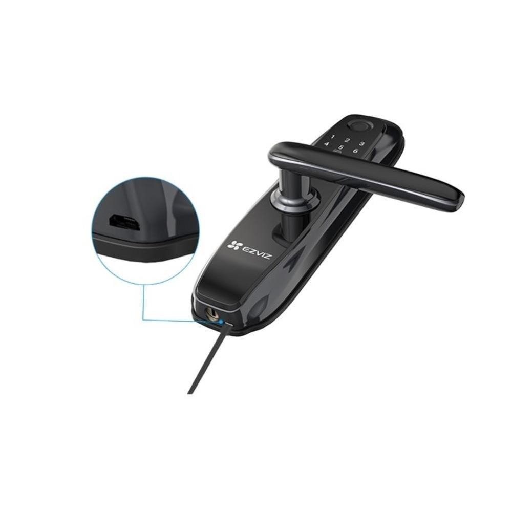 Fechadura Inteligente Impressão Digital Wifi Ezviz Hikvision L2s / Bio / Senha / Tag / Chave
