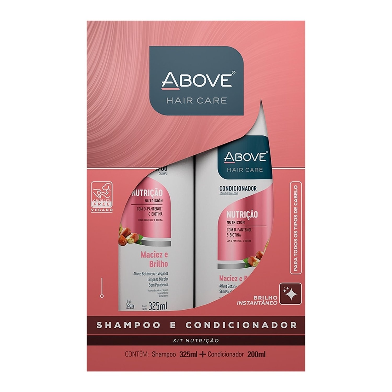 Kit Above Nutrição e Macies Shampoo 325ml + Condicionador 200ml