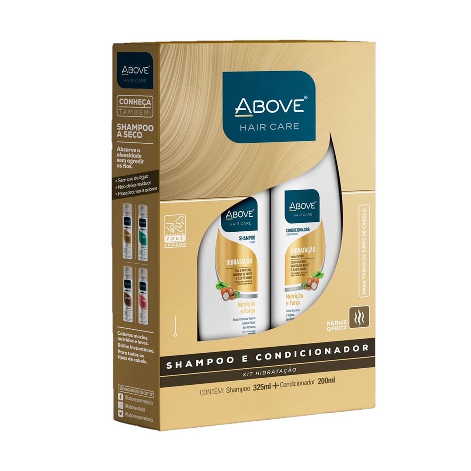 Kit Above Hidratação e Força Shampoo 325ml + Condicionador 200ml