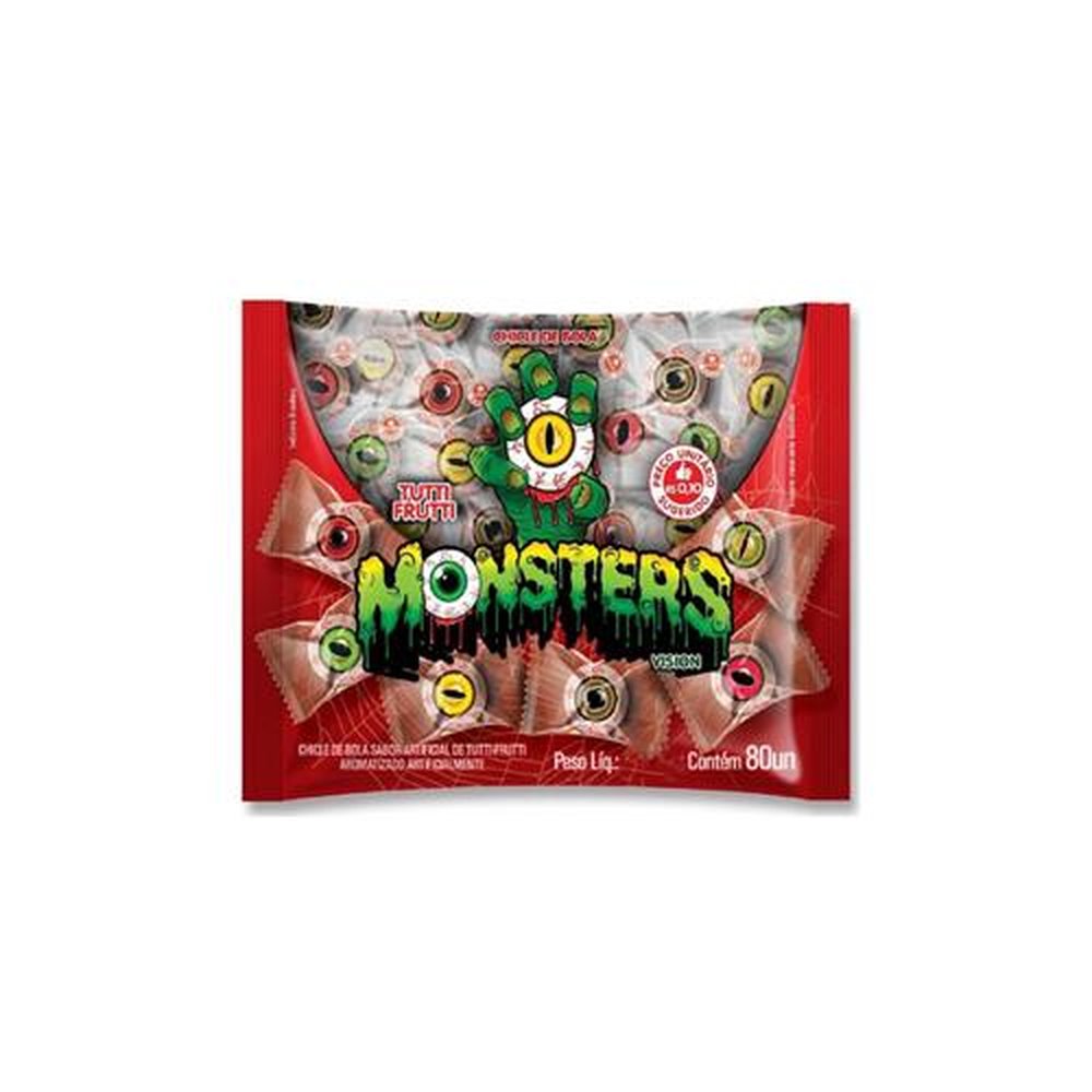 Chicle Monsters Vision Tutti Frutti 80 Unidades
