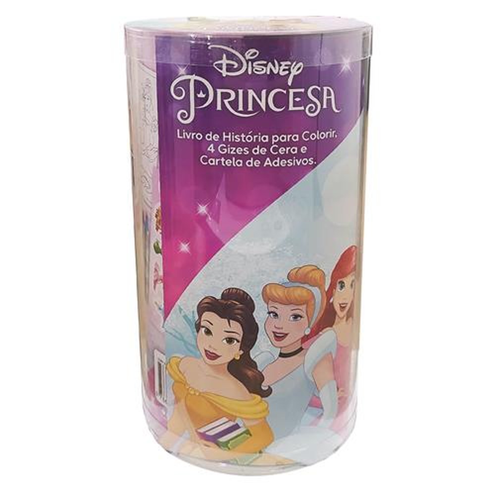 Livro Disney Mini Tubo Historias Para Colorir - Princesas