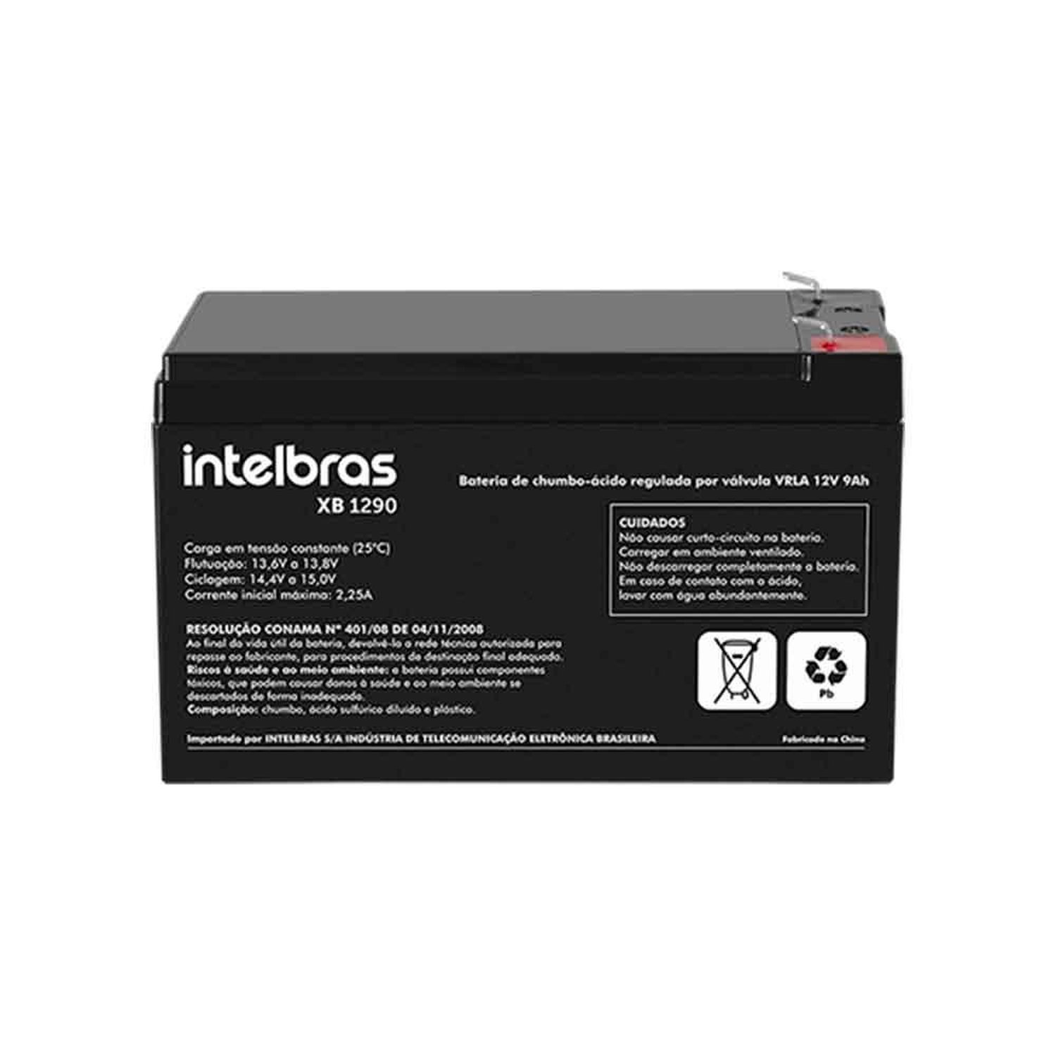 Bateria Vrla 12V/9,0Ah Xb 1290 Intelbras