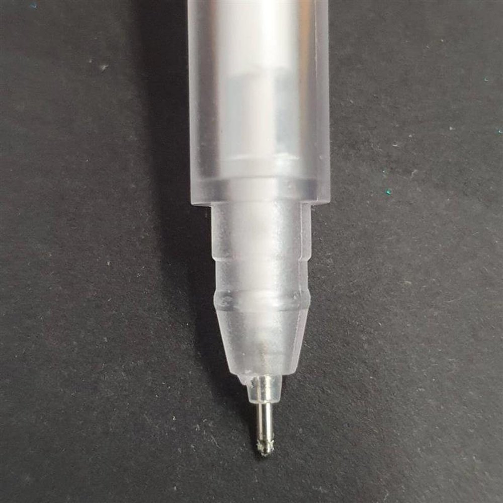 Caneta Gel Hashi Newpen Ponta Agulha Cor Branca - Escreve em Papel Preto