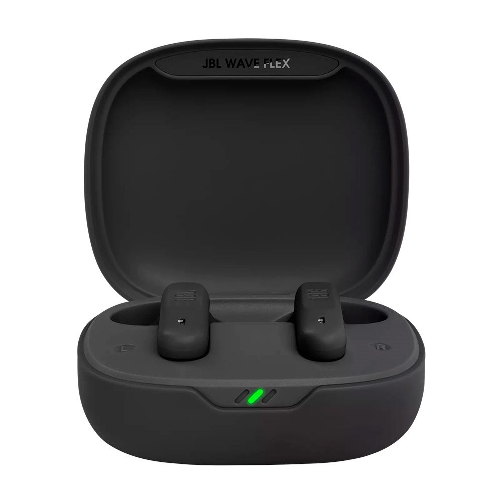 Fone de Ouvido JBL Bluetooth 5.2 Wave Flex, IPX2, 32h de Bateria, Preto