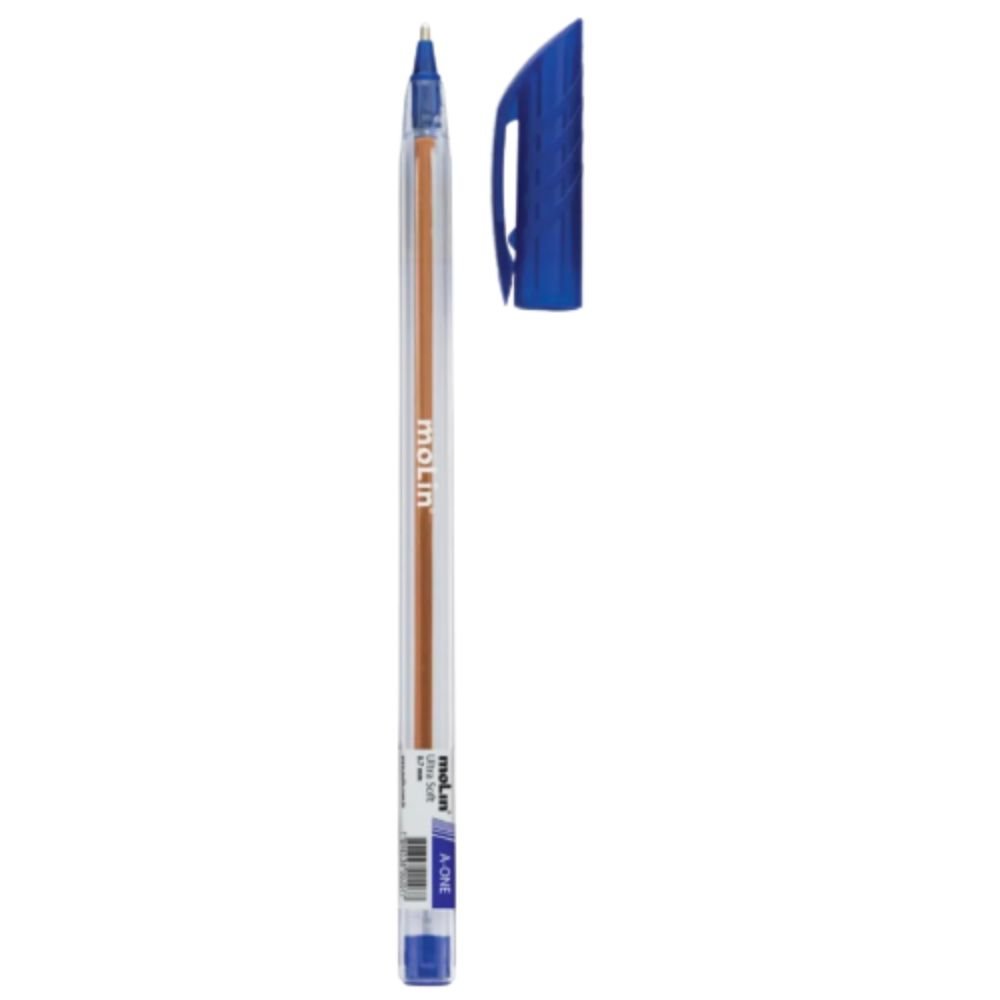 Caneta Esferográfica A-one Fine 0,7 Mm Azul Molin