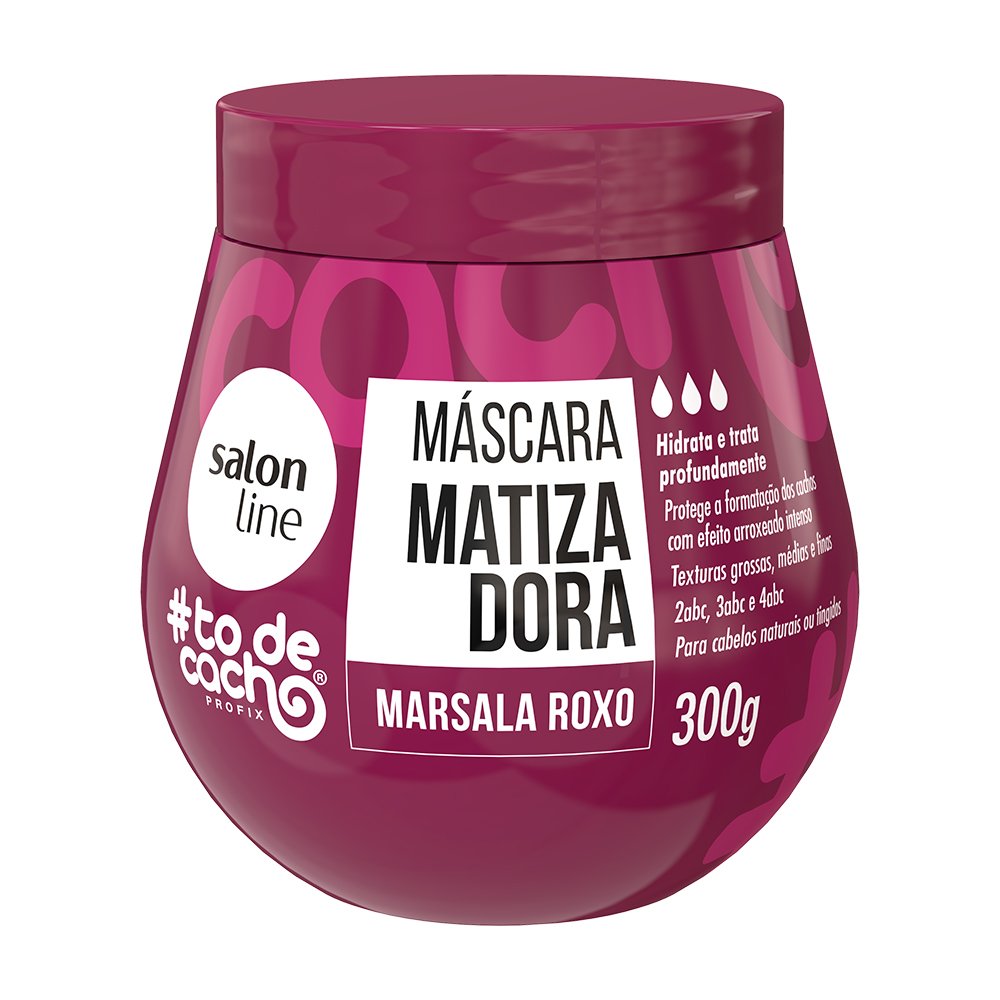 Mascara de Hidratacao Salon Line To de Cacho Matizadora Marsala 300g