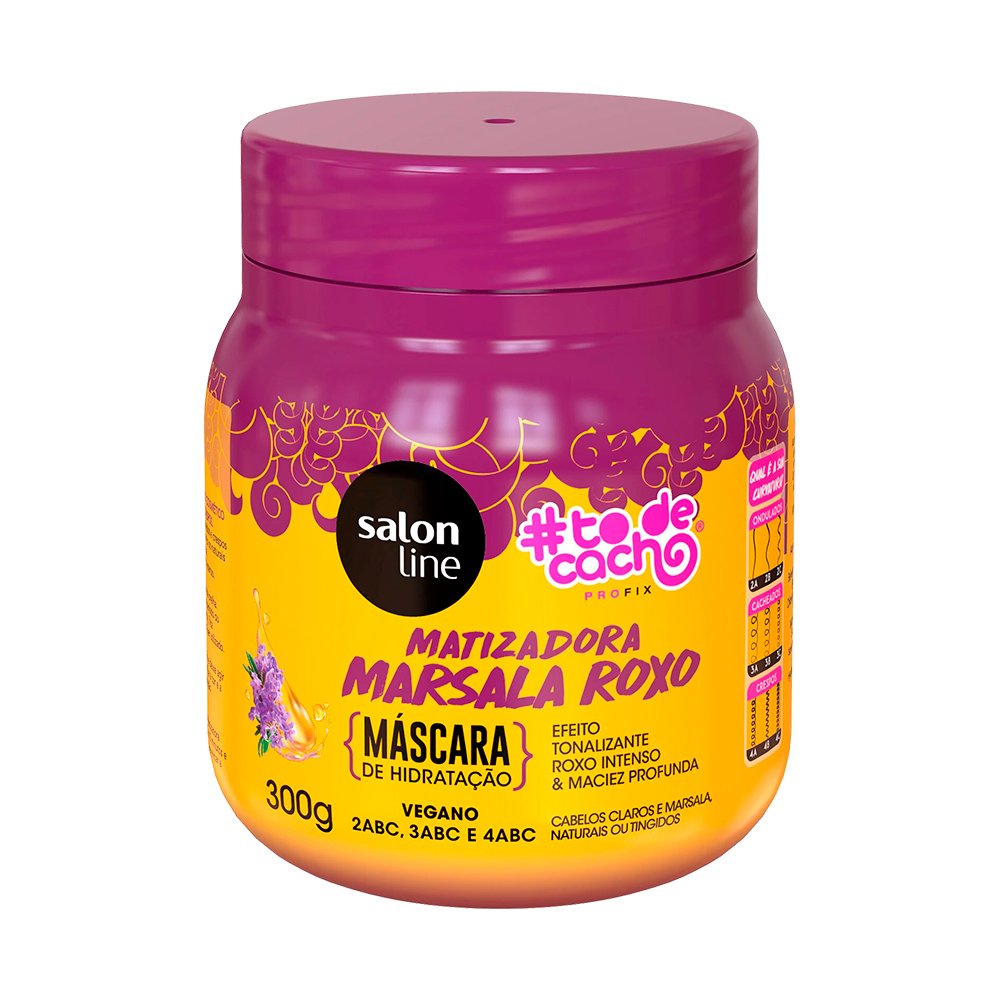 Mascara de Hidratacao Salon Line To de Cacho Matizadora Marsala 300g
