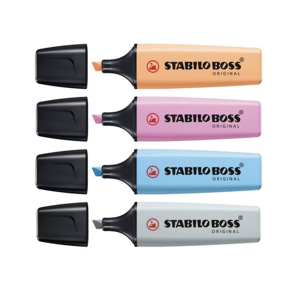 Marca Texto Stabilo 70/4-4 Boss Estojo Com 4 Unidades