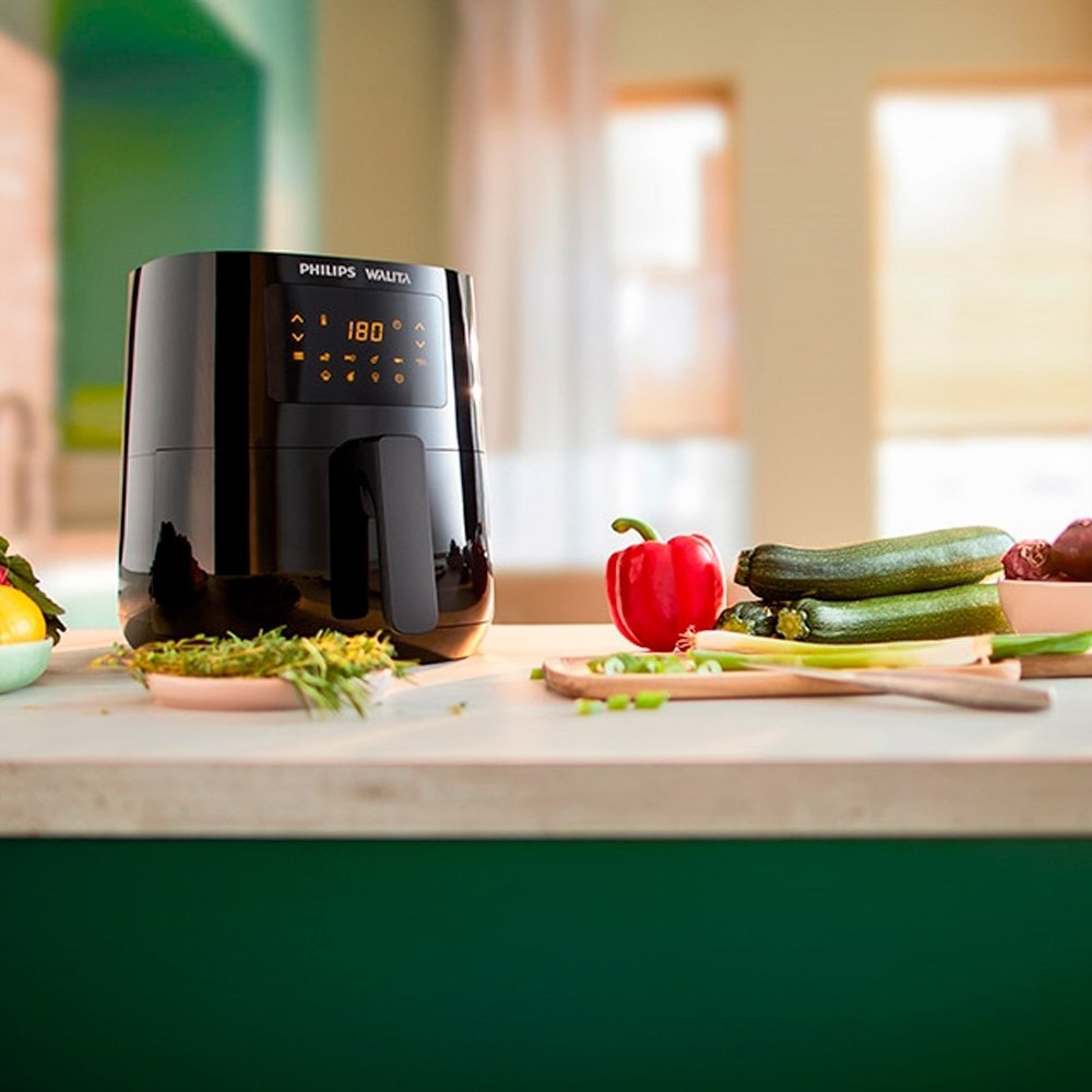 Fritadeira Air Fryer Philips Walita RI9252 - 4,1 Litros, Digital, 1400W, Preto, 220V