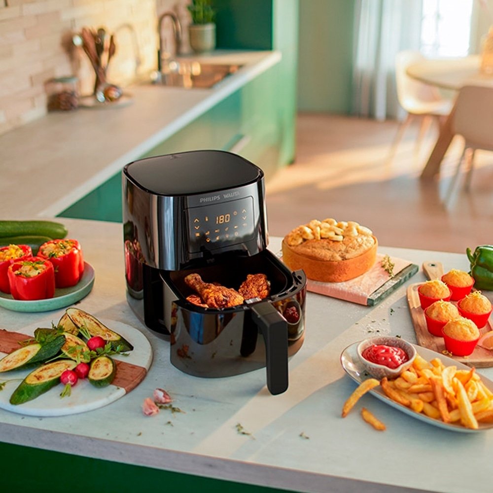 Fritadeira Air Fryer Philips Walita RI9252 - 4,1 Litros, Digital, 1400W, Preto, 220V