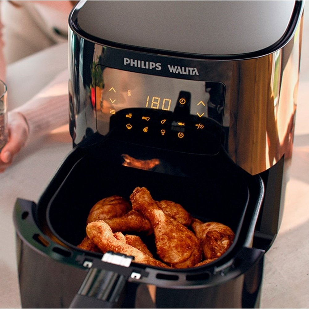 Fritadeira Air Fryer Philips Walita RI9252 - 4,1 Litros, Digital, 1400W, Preto, 220V