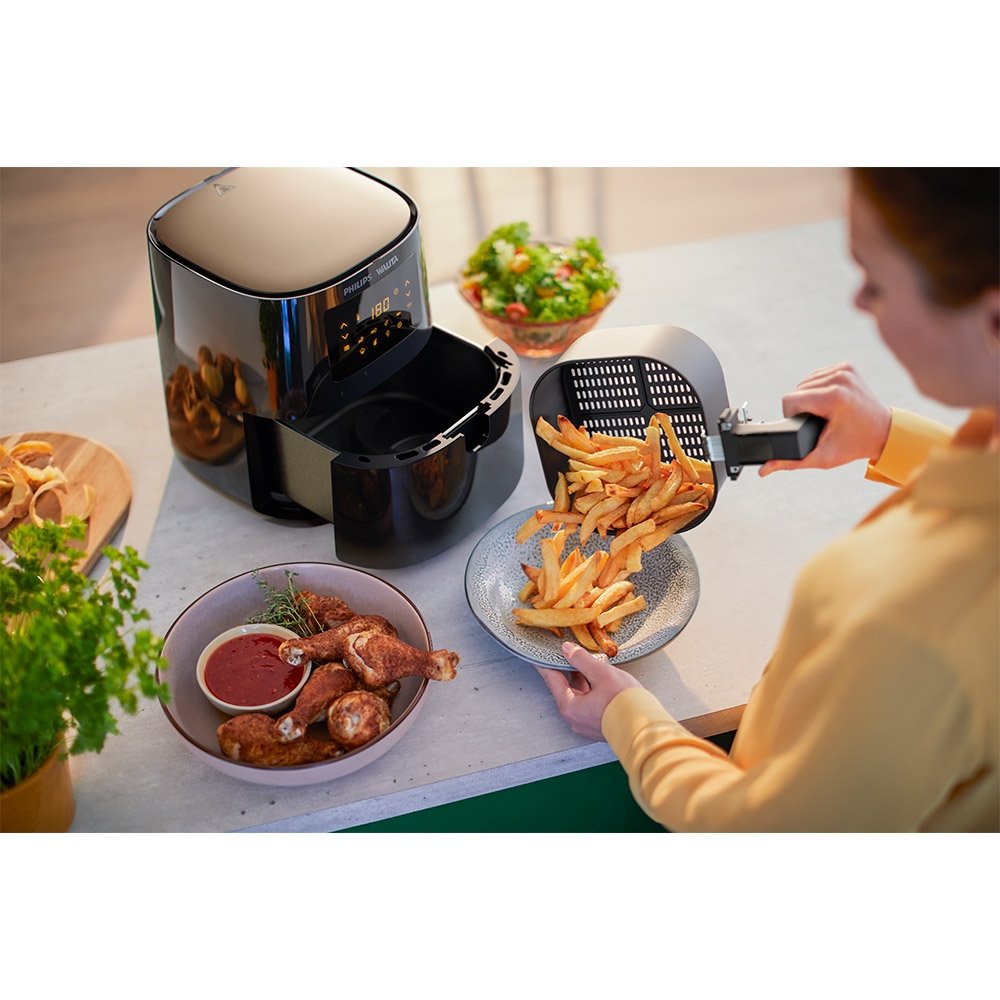 Fritadeira Air Fryer Philips Walita RI9252 - 4,1 Litros, Digital, 1400W, Preto, 220V