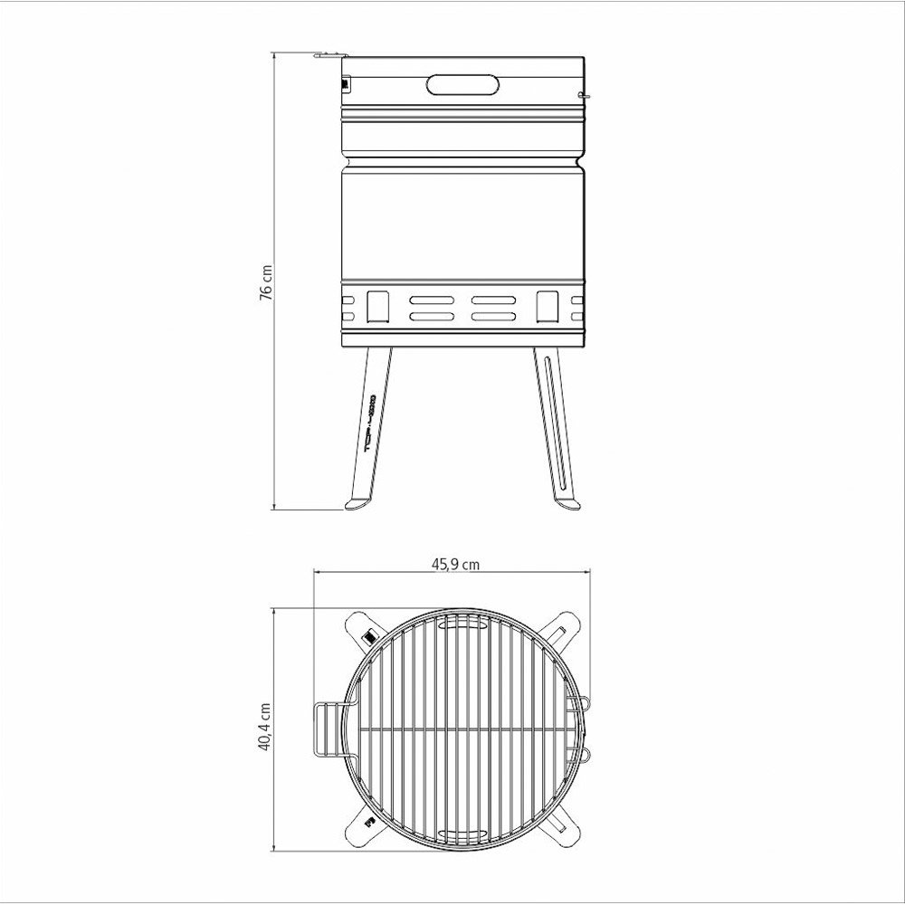 Churrasqueira a Carvão Tramontina TCP400 Inox