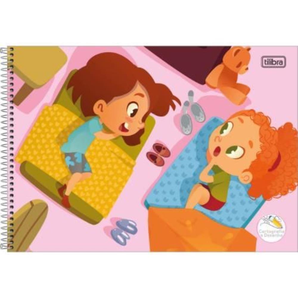 Caderno de Desenho e Cartografia Sapeca Feminino Tilibra 48 Folhas