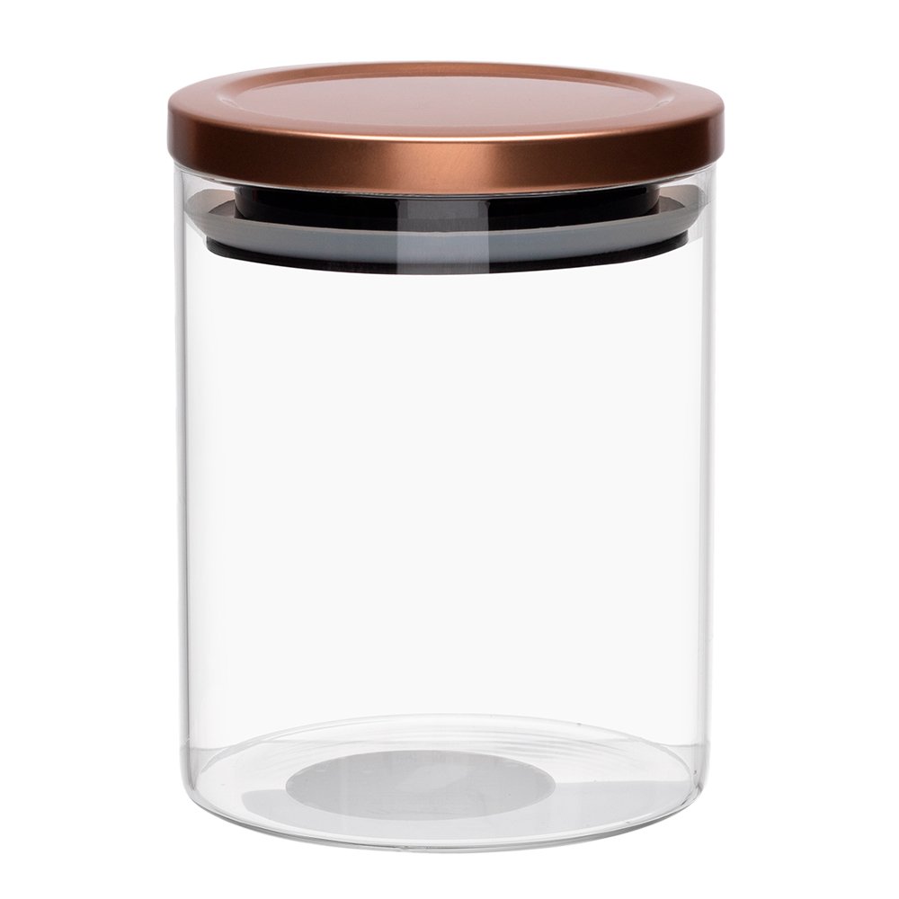 Pote Hermético De Vidro Borossilicato Com Tampa Bronze 750Ml Mimo Style