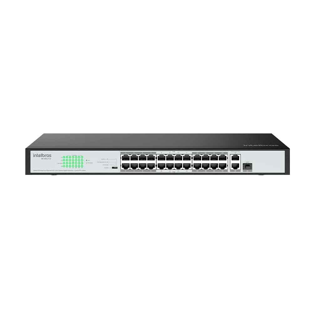 Switch Intelbras Sf 2421 Poe, 24p Fast Ethernet Poe, 2p Gigabit, 1p Sfp Combo - 4760075