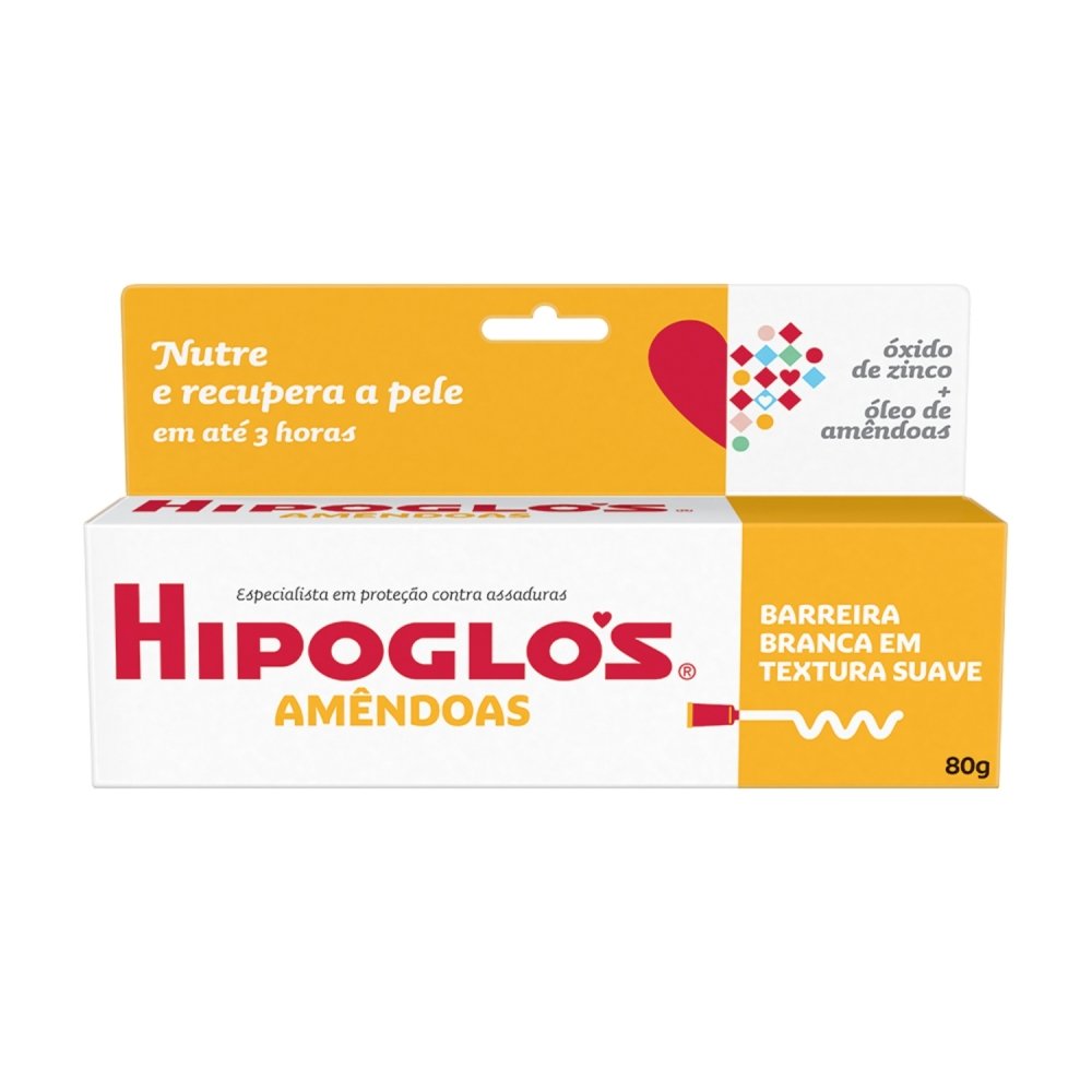 Creme Preventivo Assadura Hipoglos Amêndoas 80g