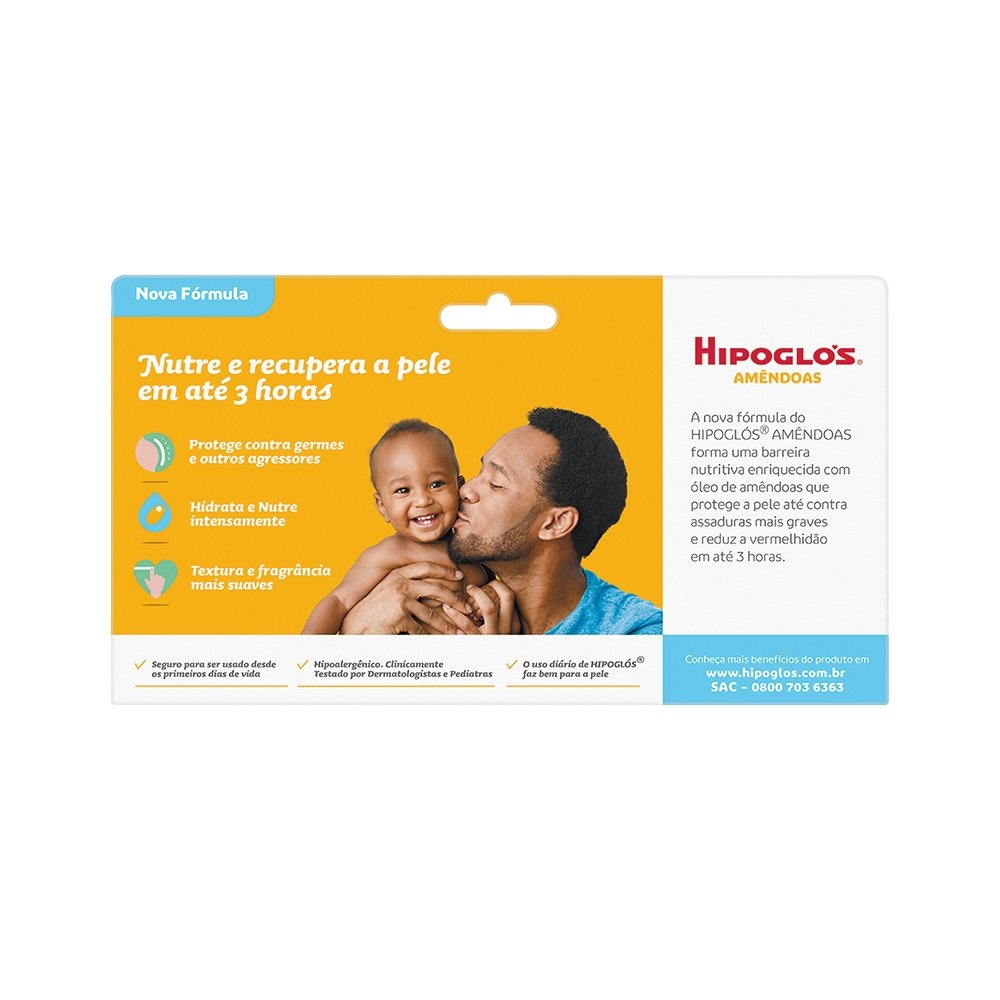 Creme Preventivo Assadura Hipoglos Amêndoas 80g