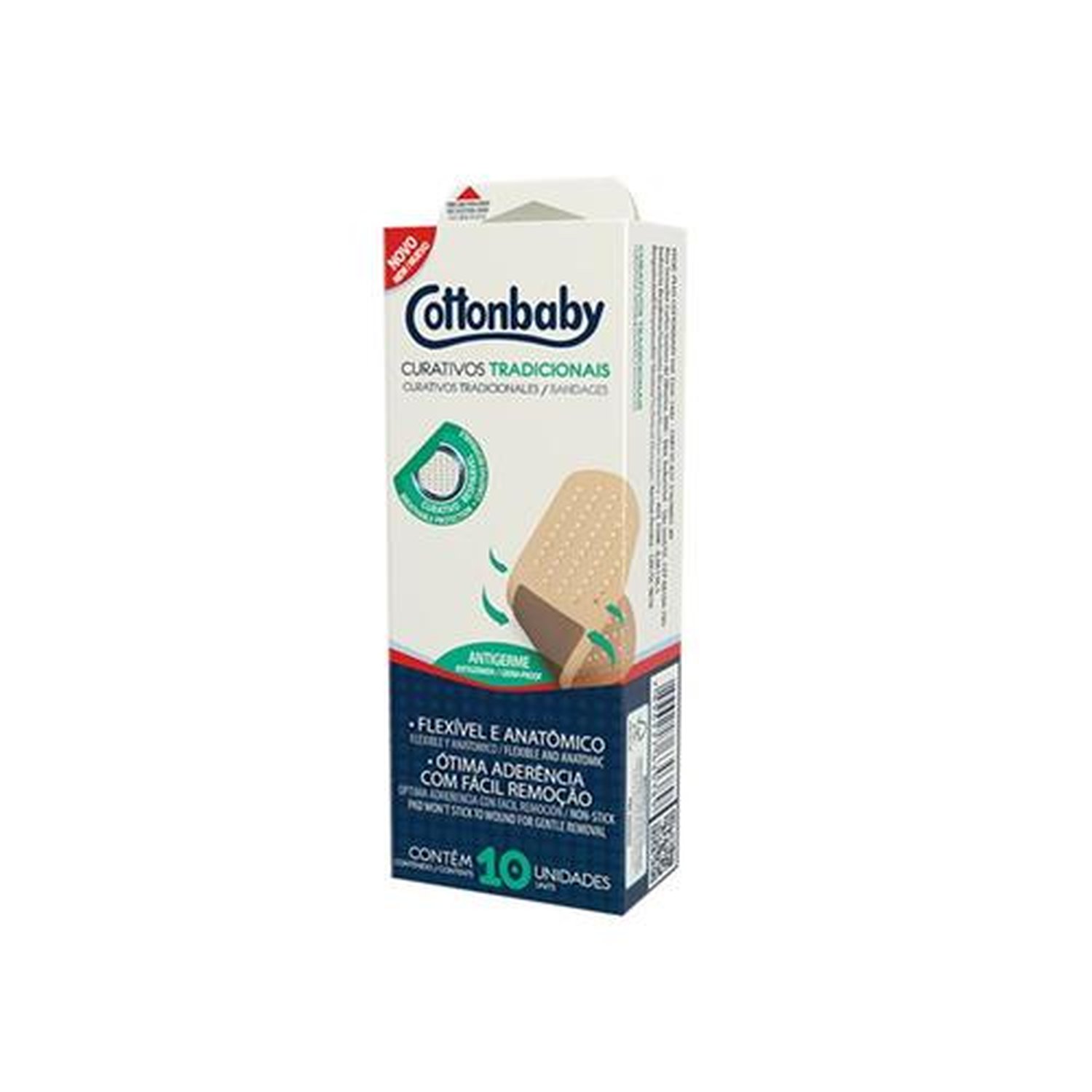 Curativo Tradicional Com 10 Unidades Cottonbaby