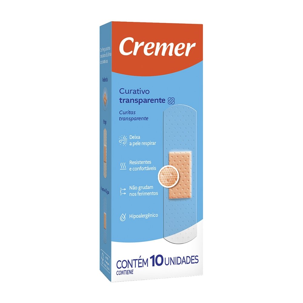 Curativo Cremer Care Transparente Embalagem com 10 Unidades