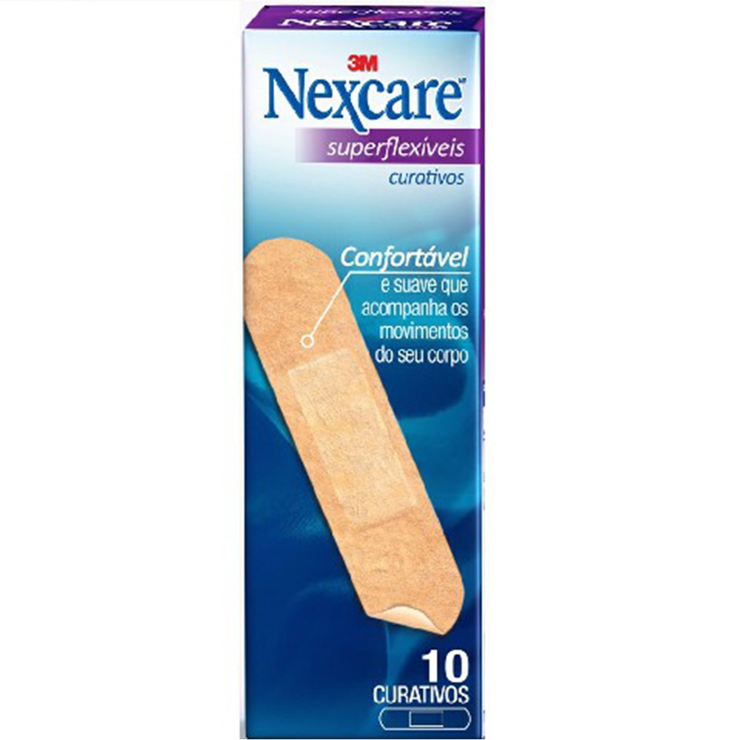 Curativo 3M Nexcare Superflexiveis Com 10 Unidades