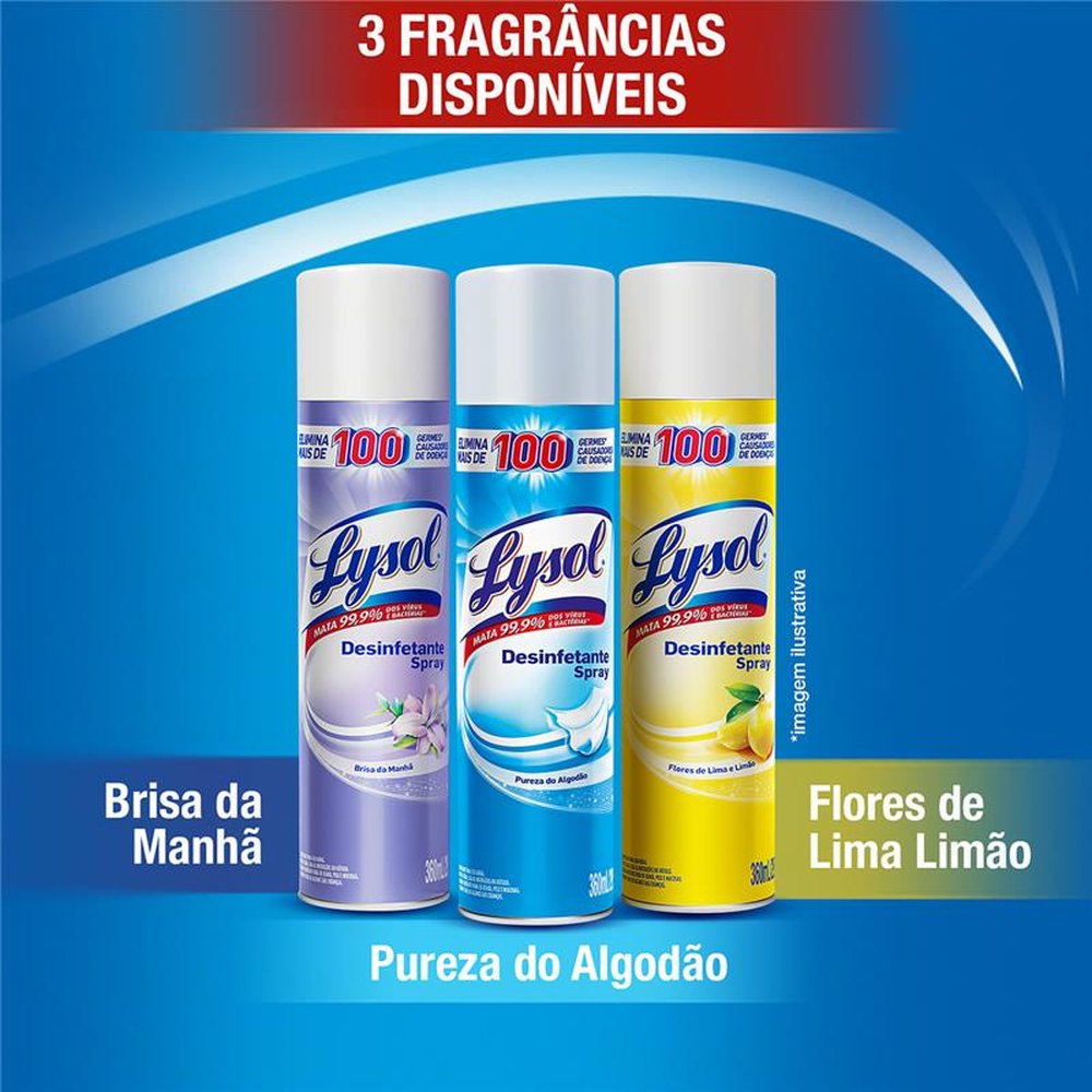 Desinfetante Spray Lysol Brisa Da Manha 360Ml