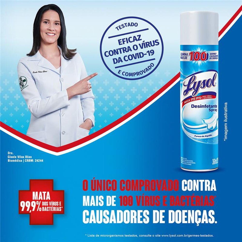 Desinfetante Spray Lysol Brisa Da Manha 360Ml