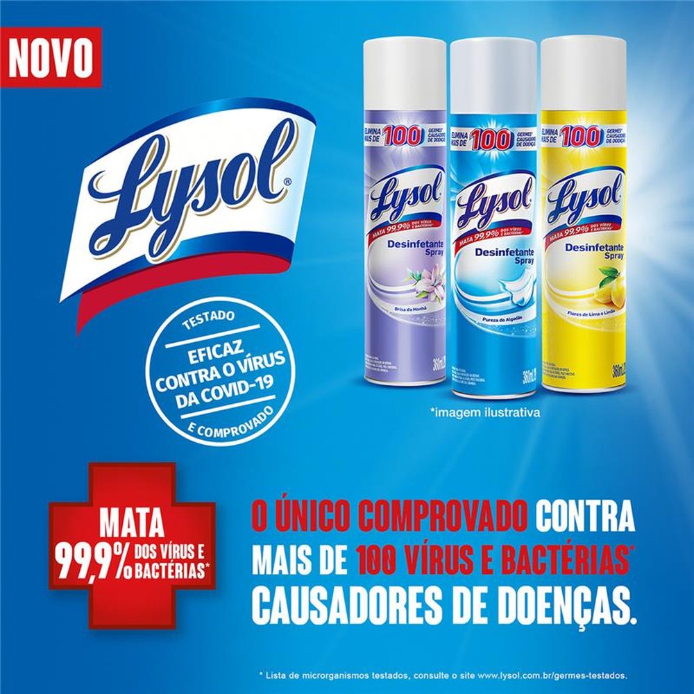 Desinfetante Spray Lysol Brisa Da Manha 360Ml