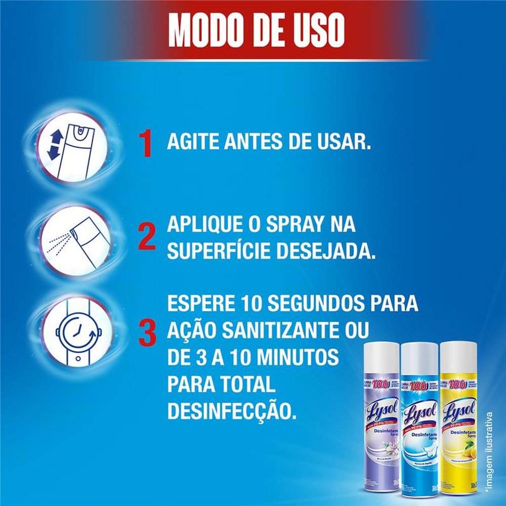 Desinfetante Spray Lysol Brisa Da Manha 360Ml