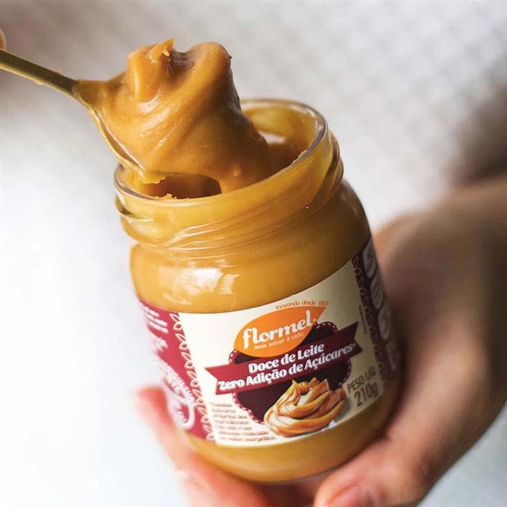 Doce de Leite Cremoso Flormel, Zero Açúcar - Pote com 210g