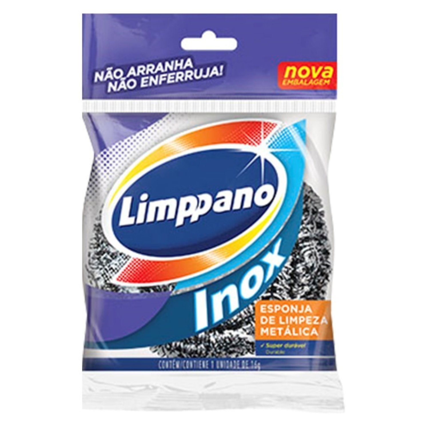 Esponja De Aço Inox Limppano - Contém 60 Unidades