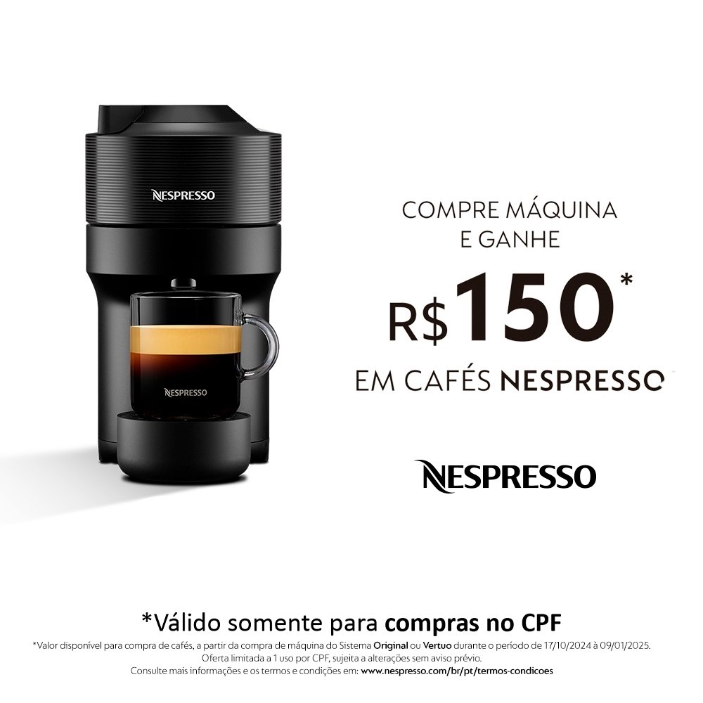 Cafeteira Expresso Nespresso Vertuo POP, Preto, 220V