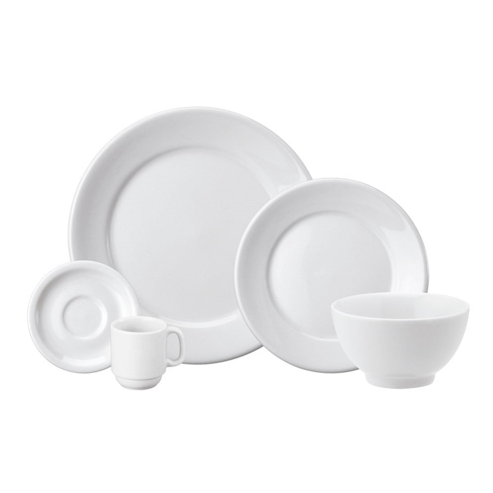 Aparelho de Jantar Bowl/Café Schmidt, 20 Peças, Branco