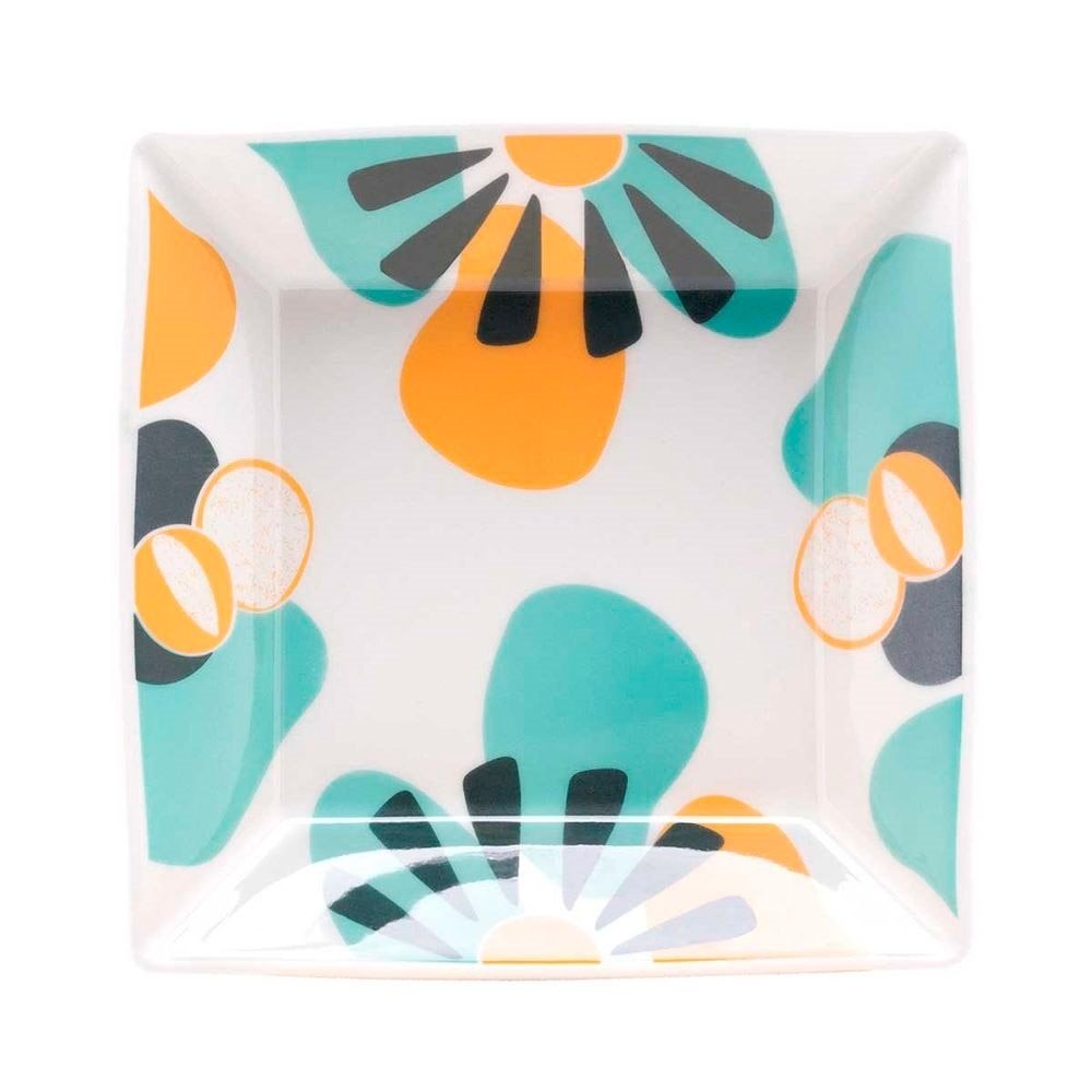 Aparelho de Jantar 30 Peças de Porcelana Oxford Quartier Mandacaru, Amarelo/Verde/Verde Escuro