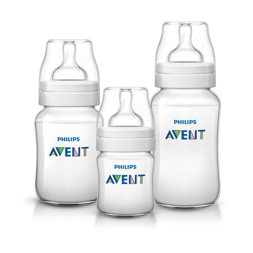 Mamadeira Philips Avent SCD809/41, Kit com 3 Peças, Transparente