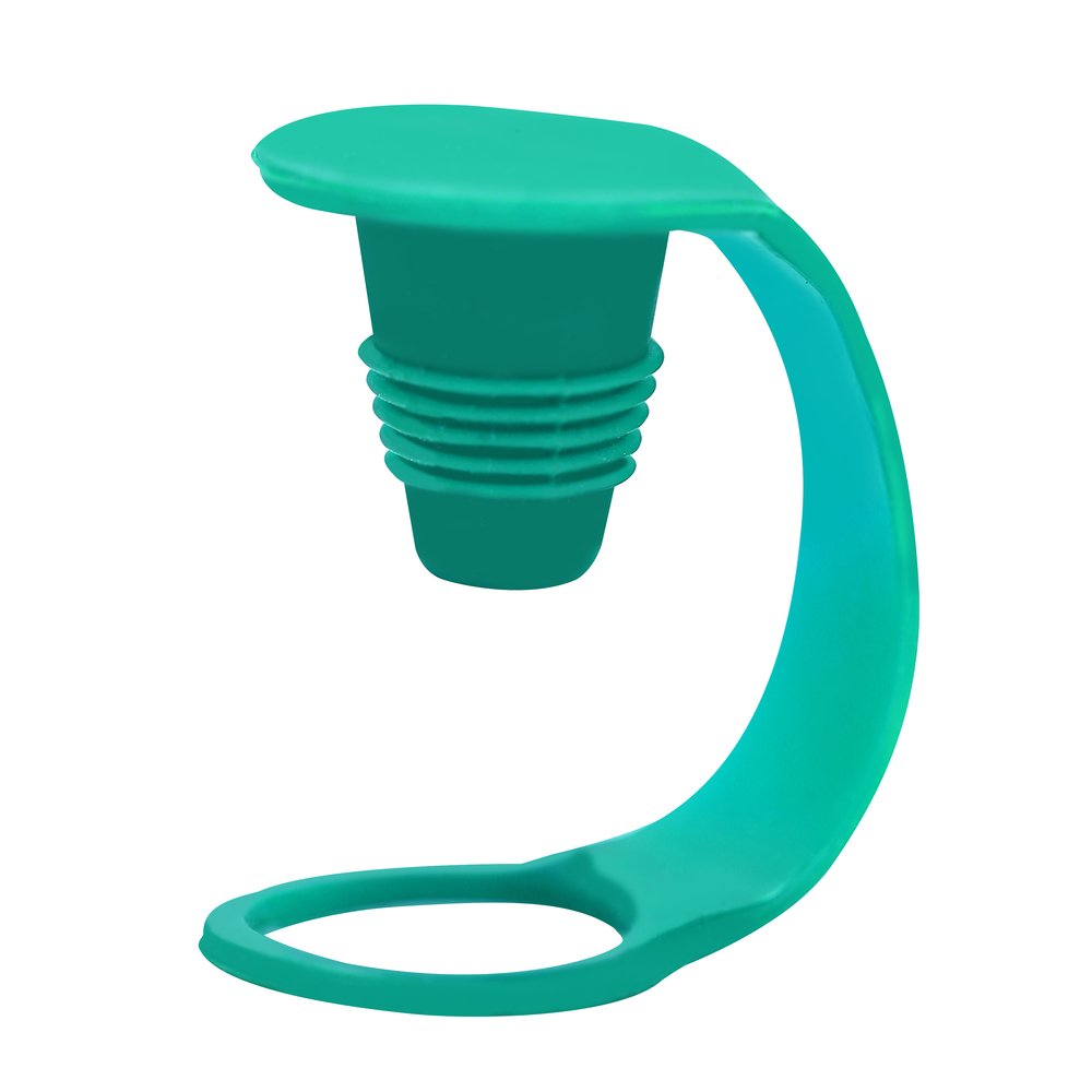 Rolha Silicone para Vinho com Anel Segurança - Embalagem Contendo 2 Unidades