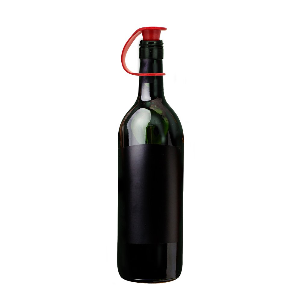 Rolha Silicone para Vinho com Anel Segurança - Embalagem Contendo 2 Unidades