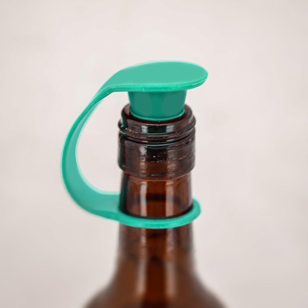 Rolha Silicone para Vinho com Anel Segurança - Embalagem Contendo 2 Unidades