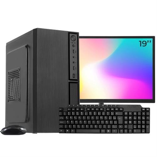 Computador Completo Ark Intel Core i5 10400F 8GB SSD 480GB Windows 10 Pro + Monitor 19 LED HDMI + KIT Multimidia