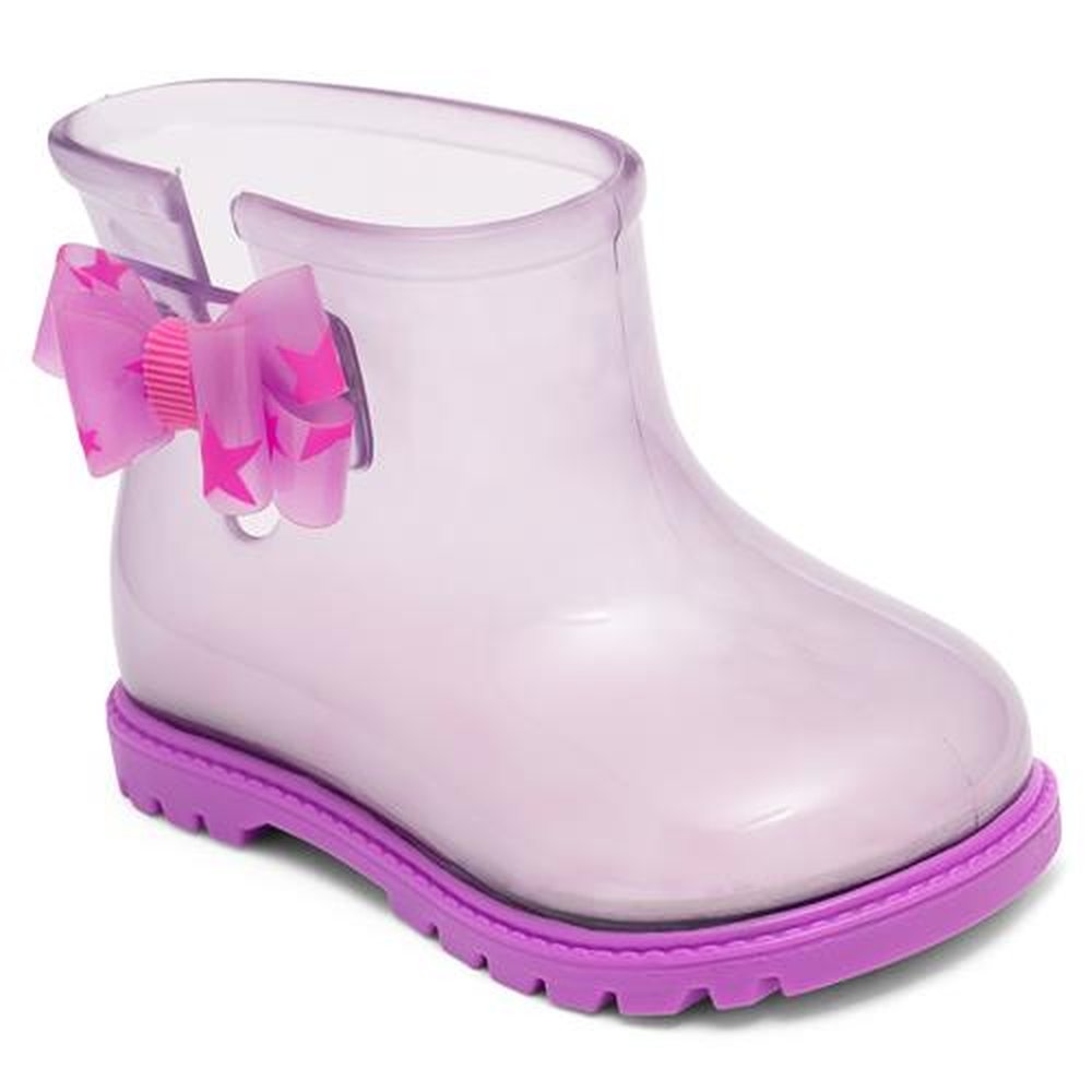 Kit Bota Infantil Pimpolho Lilás Grade 6 Pares - Numeração 16 A 21