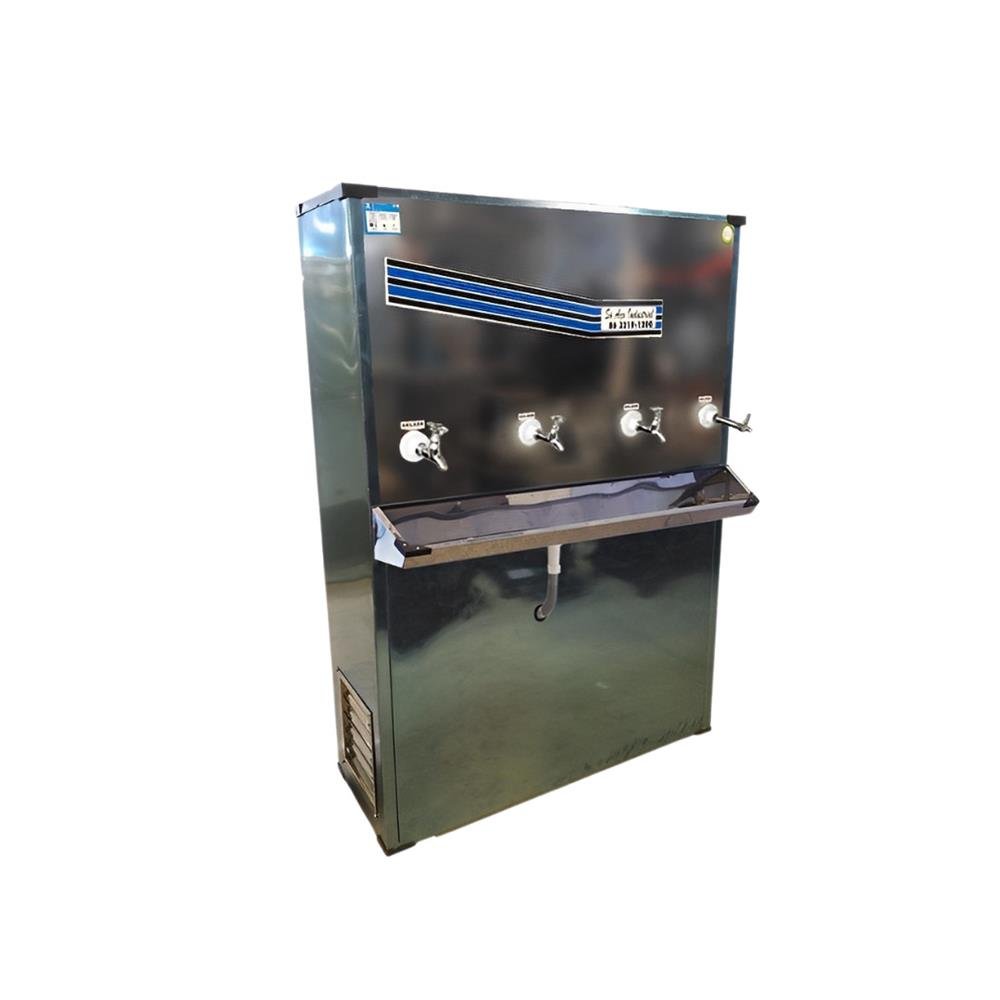 Bebedouro Industrial Inox Só Aço com 04 Torneiras 180L - 220V