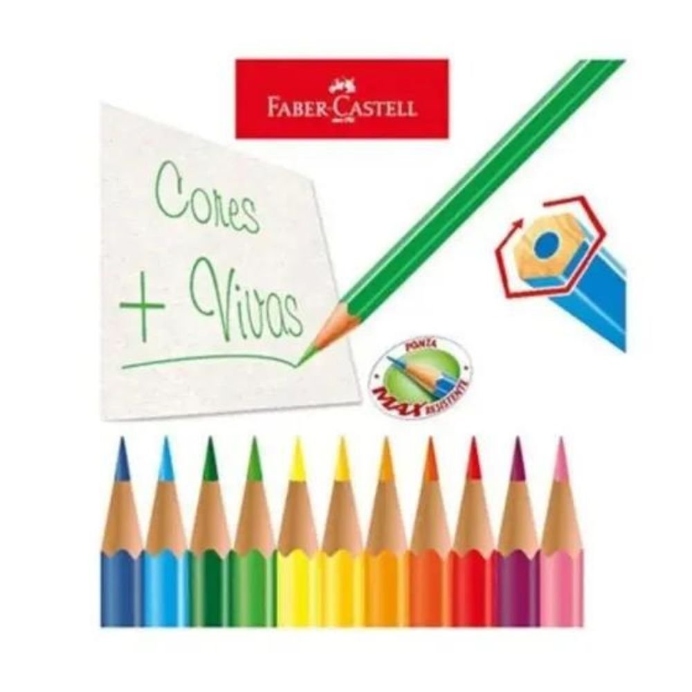 Lapis Cor Faber 20 Cores + 4 Bicolor