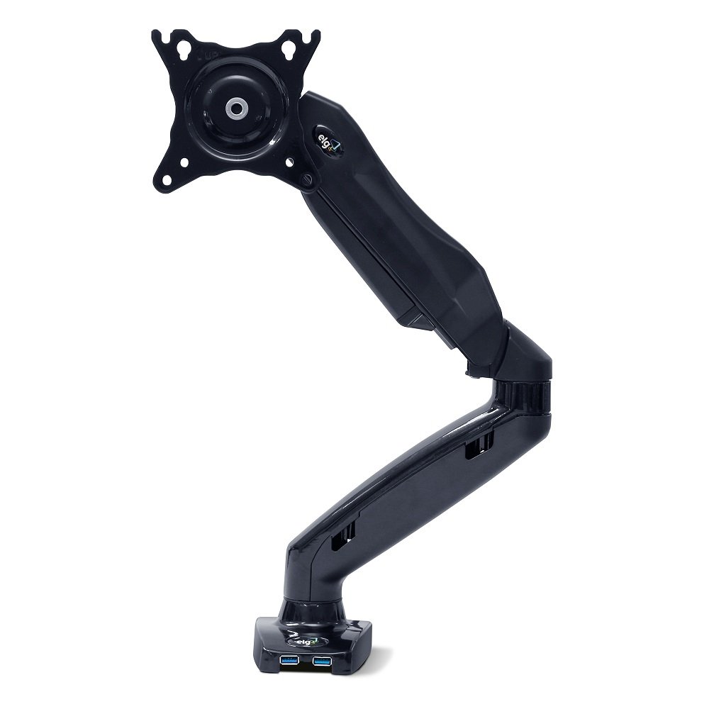 Suporte de Mesa ELG Articulado F90USB - Pistão à Gás para Monitor 17" a 27"