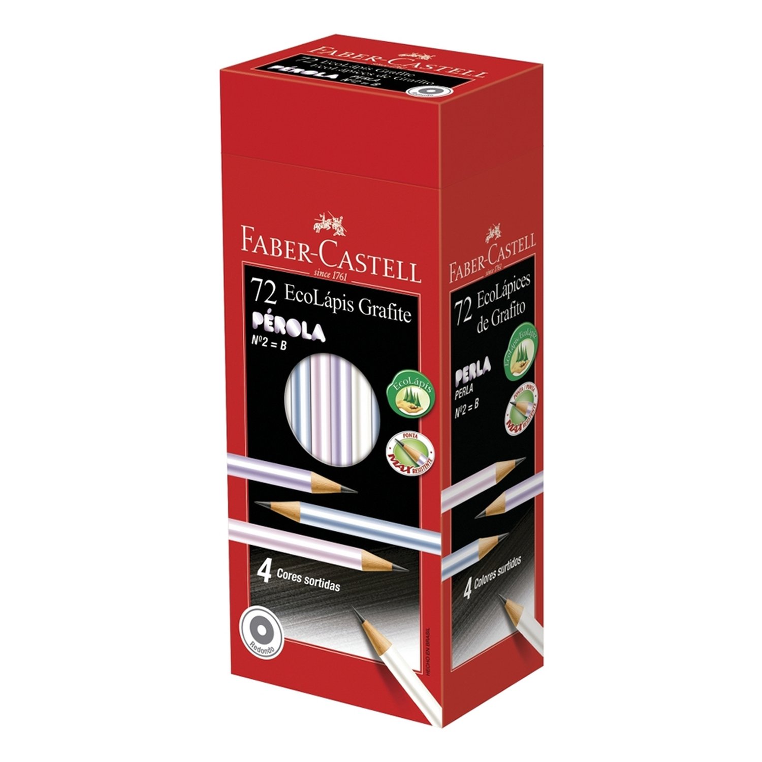 Lápis Faber Castell Grafite Preto Pérola - Embalagem com 72 Unidades