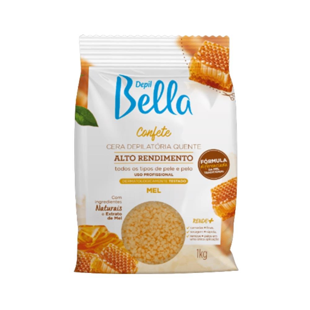 Cera Depilatória Quente Confete Depil Bella 1kg - Mel