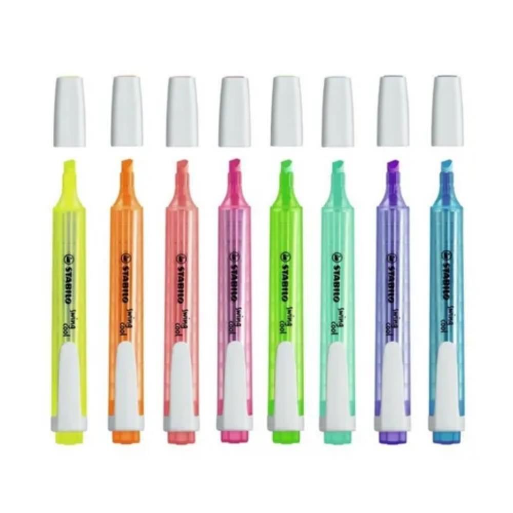 Kit de Marca Texto Stabilo Swing Cool 6 Cores Neon